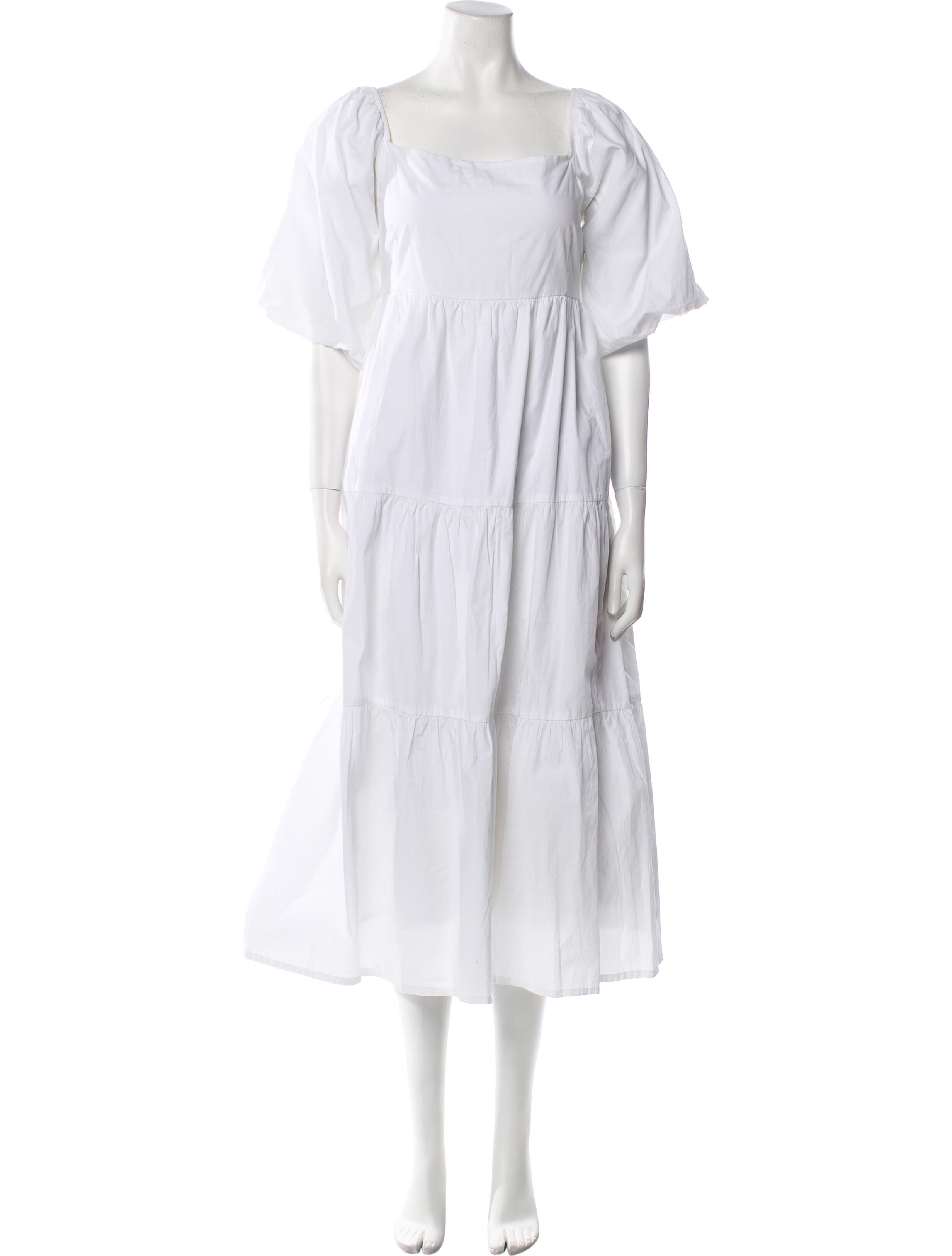 Faithfull The Brand Square Neckline Long Dress